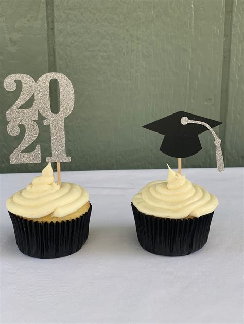 2021 Graduation Cupcake Toppers 2021 Grad Cupcake Toppers Etsy