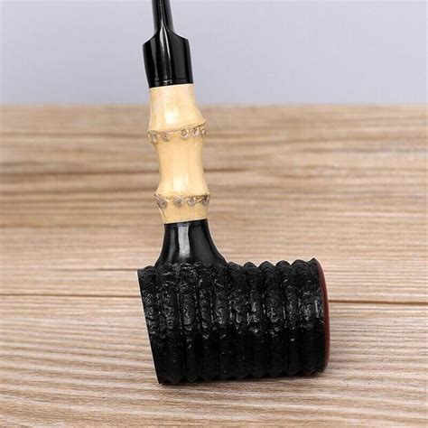 Muxiang Briarwood Carved Hammer Shape Smoking Pipe MUXIANG Pipe Shop