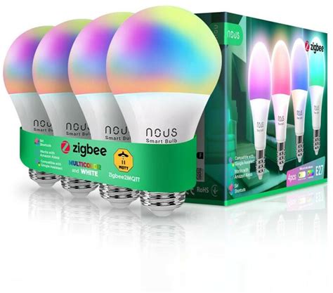 Nous Pachet X Bec Led Nous P Z Smart Zigbee Rgb Bulb A W Lm