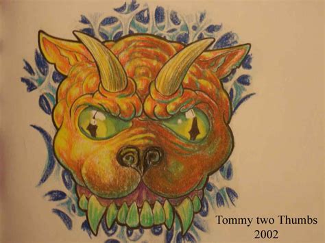 Devil Dog Tattoo Flash By Tommytwothumbs On Deviantart