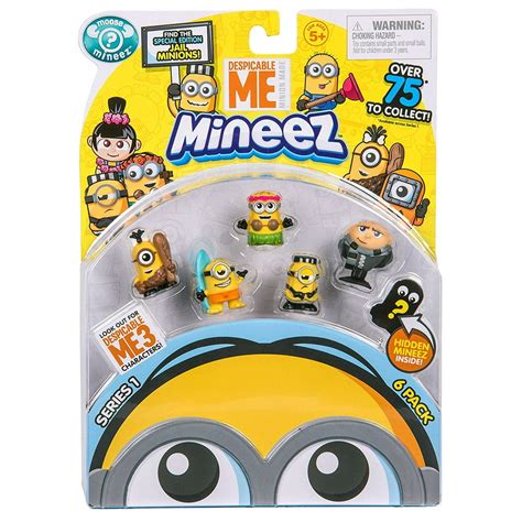 Despicable Me Mineez S1 Character 6 Pack Includes 1 Mystery Mini