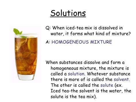 Solutions, suspensions, and colloids