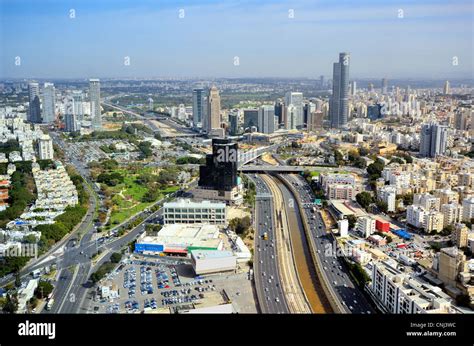 Aerial Skyline Of Tel Aviv Israel Stock Photo Alamy