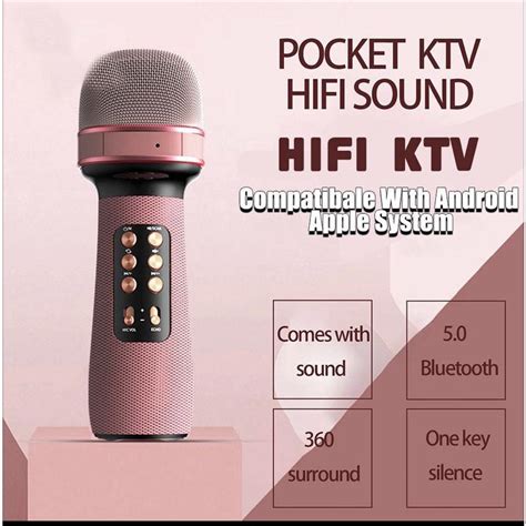 WS898 Bluetooth Handheld Microphone Karaoke High Quality Holder Speaker