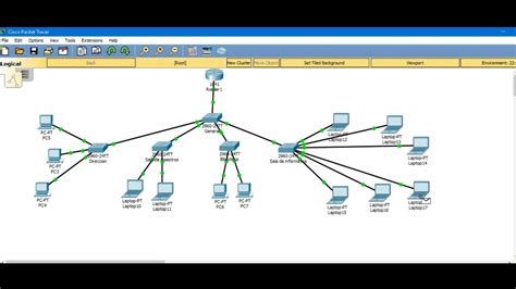 Instituci N Educativa En Cisco Packet Tracer Router Switch Y