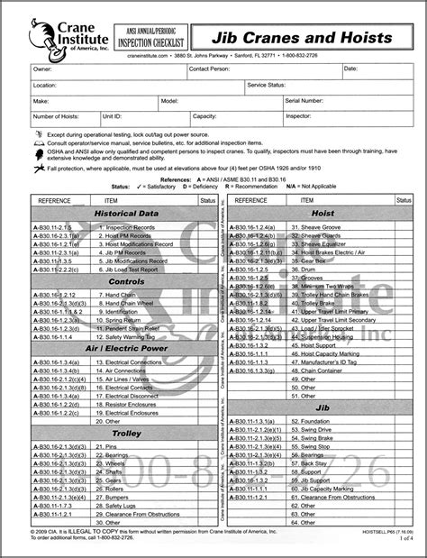 Osha Annual Crane Inspection Form Form Resume Examples Gx3gayo1xb