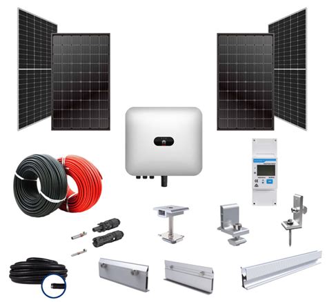 Kit Sistem Fotovoltaic 10 KW Hibrid Trifazat Huawei Panouri Solare