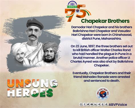 Chapekar brothers: patriots from Maharashtra who are yet to get their due