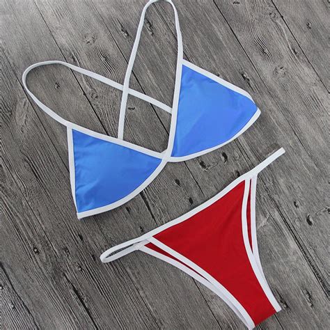 Melphieer Sexy Bikini Brazilian Bikini 2018 Swimwear Women Criss Cross