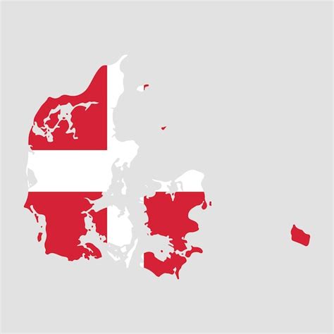 Premium Vector Denmark Map And Flag