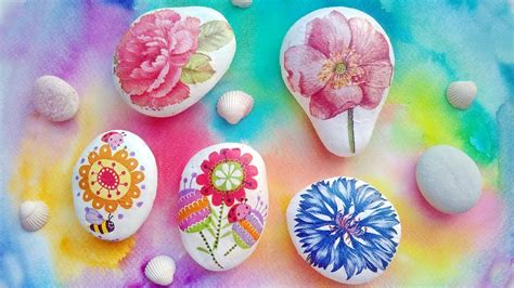 Diy Rocks Craft Ideas To Make And Sell Stones Decoupage Tutorial