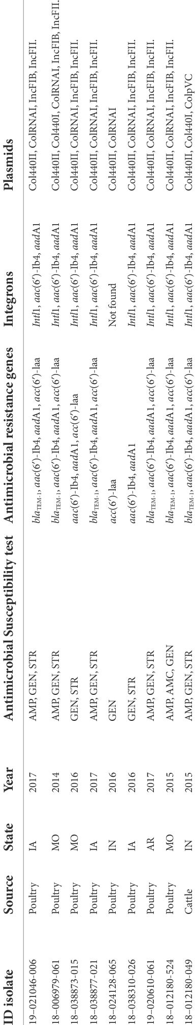 Antimicrobial resistance profile, integrons and plasmids in the ST14... | Download Scientific ...