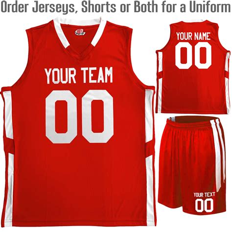 Custom Basketball Uniforms Piping Sides Mesh Back Contrast Etsy