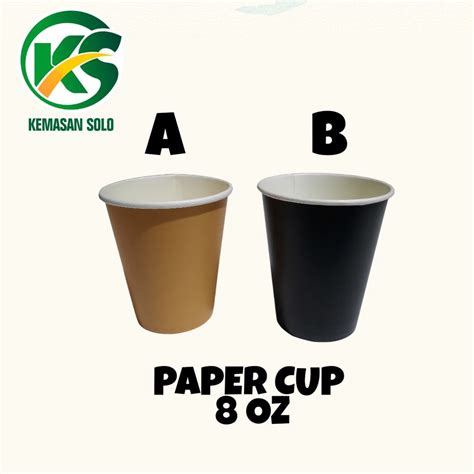 Jual Hot Paper Cup Warna Gelas Kertas Warna 8 Oz 240ml Shopee