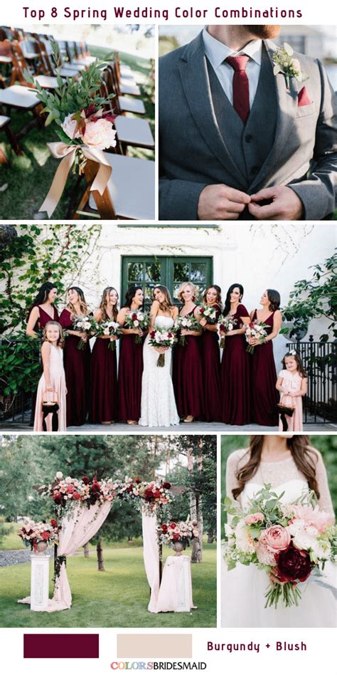 All 40 Spring Wedding Color Palettes Burgundy And Blush Wedding Spring Wedding Colors