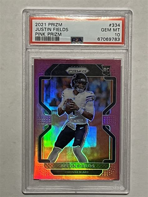 Justin Fields Prizm Pink Price Guide Sports Card Investor