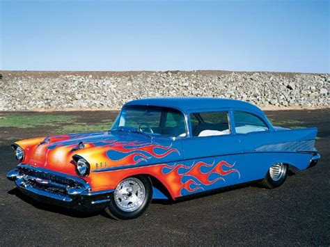 Custom 1957 Chevy Wild Flamed Tri Five Super Chevy Magazine Super