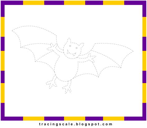 Free Tracing Worksheet Printable Bat Tracing