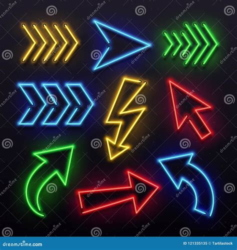 Realistic Led Neon Lights Frame Rectangle Signage Vector Illustration