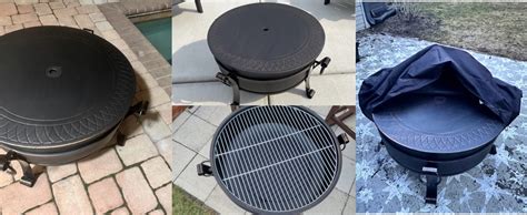 Amazon Econook Inch Fire Pit With Grill Lid Fireplace