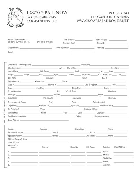 Bail Bond Form Fill Out And Sign Printable Pdf Template Airslate