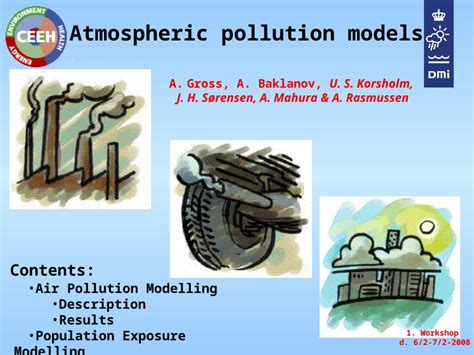 Ppt Atmospheric Pollution Models Air Pollution Modelling Description