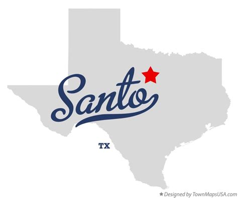 Map of Santo, TX, Texas