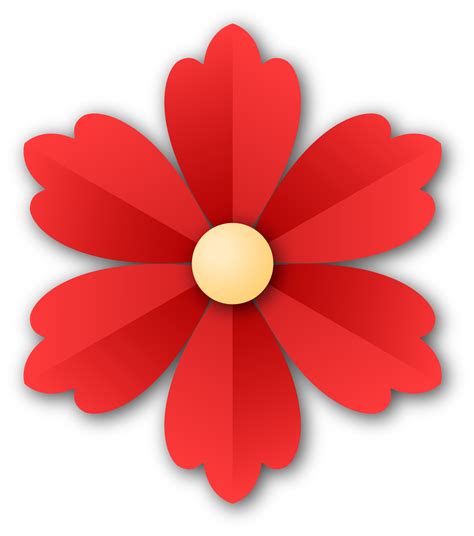 Red Flower Papercut 36122297 PNG