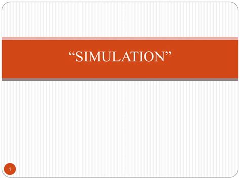 Unit Simulation Pptx