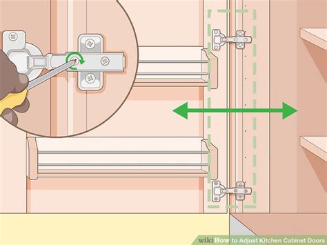 3 Simple Ways To Adjust Kitchen Cabinet Doors Wikihow