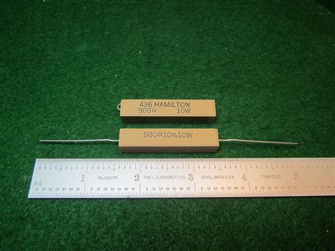 2 Vintage Sand Ceramic 900 Ohm 10 10 Watt Wirewound Resistors Nos Ebay