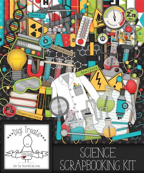 Science Digital Scrapbook Kit. Science Themed Scrapbook Kit - Etsy UK ...