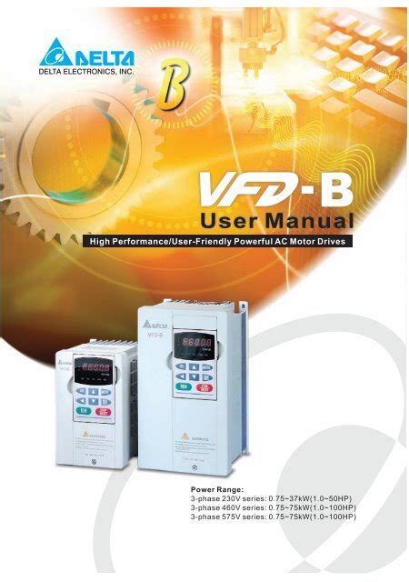 User Manual VFD B Delta Electronics