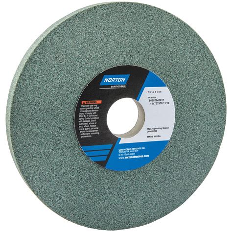 Norton Type 1 Silicon Carbide Straight Grinding Wheel 7 In 1 14 In Arbor Hole Size 80 Grit