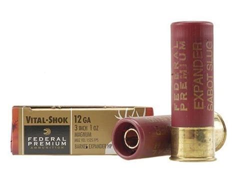 Federal Premium Vital Shok Ammunition 12 Gauge 3 1 Oz Barnes Expander