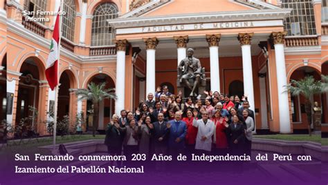 San Fernando Conmemora 203 Años De Independencia Del Perú Con Izamiento