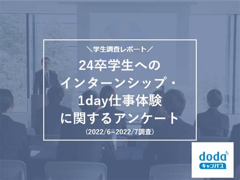 【学生調査データ】24卒学生へのインターンシップ・1day仕事体験に関するアンケート20226~20227調査