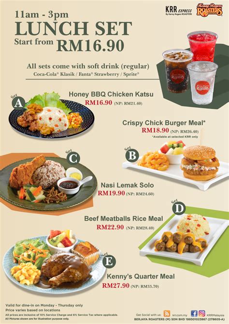 Kenny Rogers Roasters Menu Malaysia Latest Prices 2024