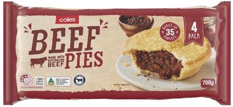 buy coles frozen meat pies  pack   coles  sale  wed