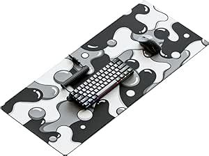 Kraken Keyboards Drip Xxl Tapis De Souris Bureau De Jeu Noir Et Blanc