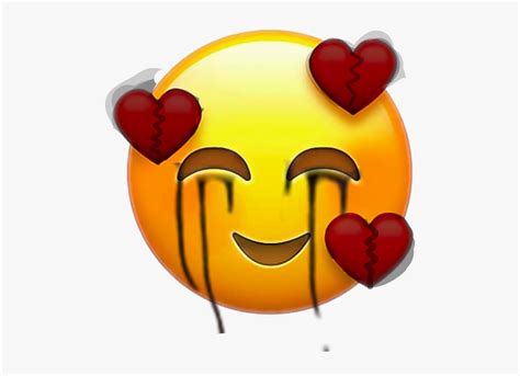 #emoji #sad #sadlove #imoji - Face Ios Heart Emoji, HD Png Download ...