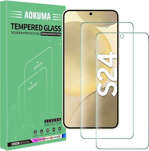 AOKUMA für Samsung Galaxy S24 5G Panzerglas 2 Stücke Schutzfolie