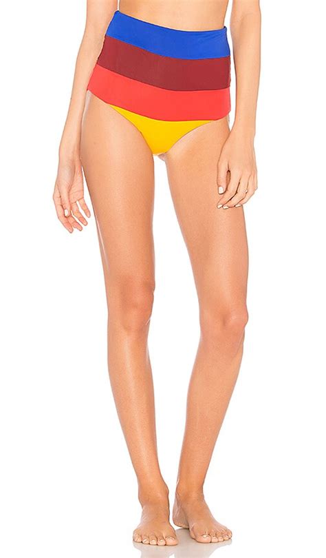 Mara Hoffman Lydia High Waist Bikini Bottom In Multi Revolve