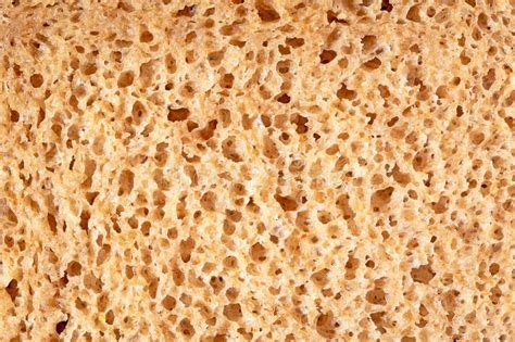 detailed close  view  sliced bread texture freshly baked wheat