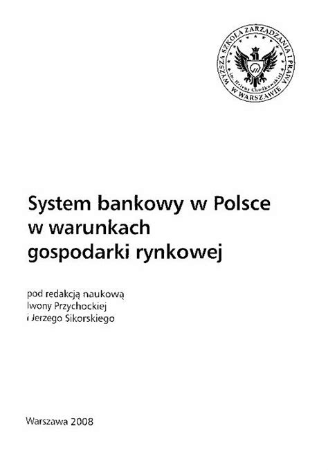 PDF System Bankowy W Polsce Gospodarki Rynkowej Gbv De System