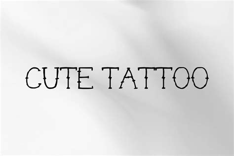 Cute Tattoo Font Free Download And Preview Deefont