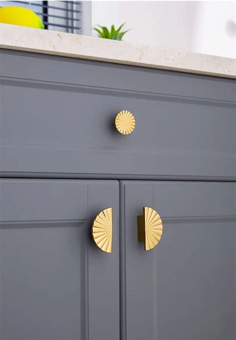 Gold cabinet knob kitchen pulls knobs drawer knobs pulls dresser knob modern style kitchen pulls ...