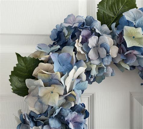 Faux Blue Hydrangea Wreath | Pottery Barn