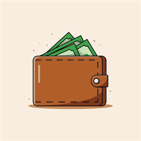 Wallet And Stack Of Money Illustration 5073843 Vector Art At Vecteezy