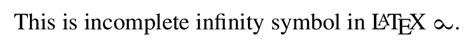 Infinity Symbol Latex